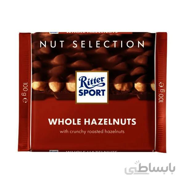 شکلات فندقی ریتر اسپرت Ritter sport وزن 100 گرم