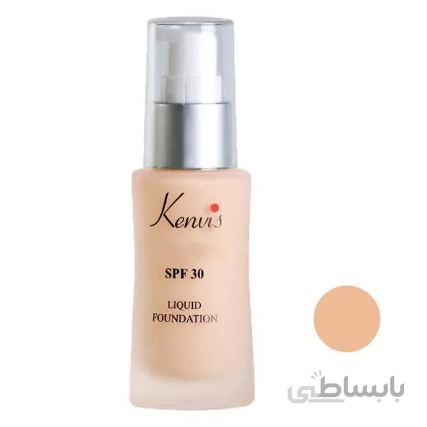 کرم پودر پمپی SPF30 کنویس شماره 101 ا kenvis Foundatin SPF 30 No 101