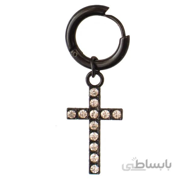 پیرسینگ گوش طرح صلیب کد c11