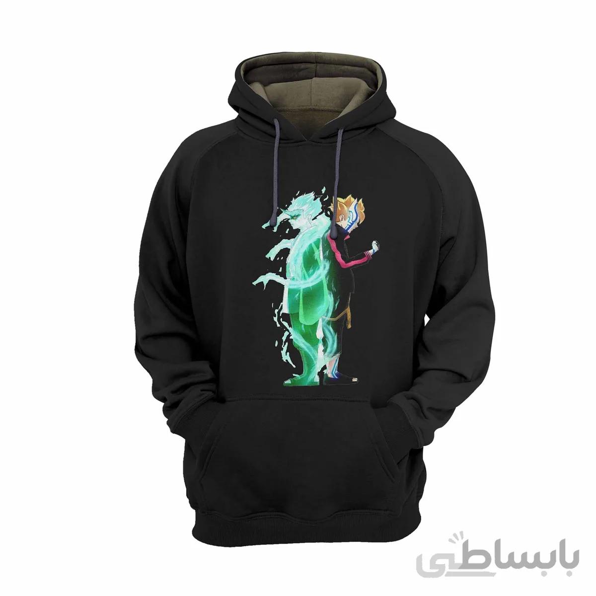هودی مشکی طرح انیمه بوروتو Boruto