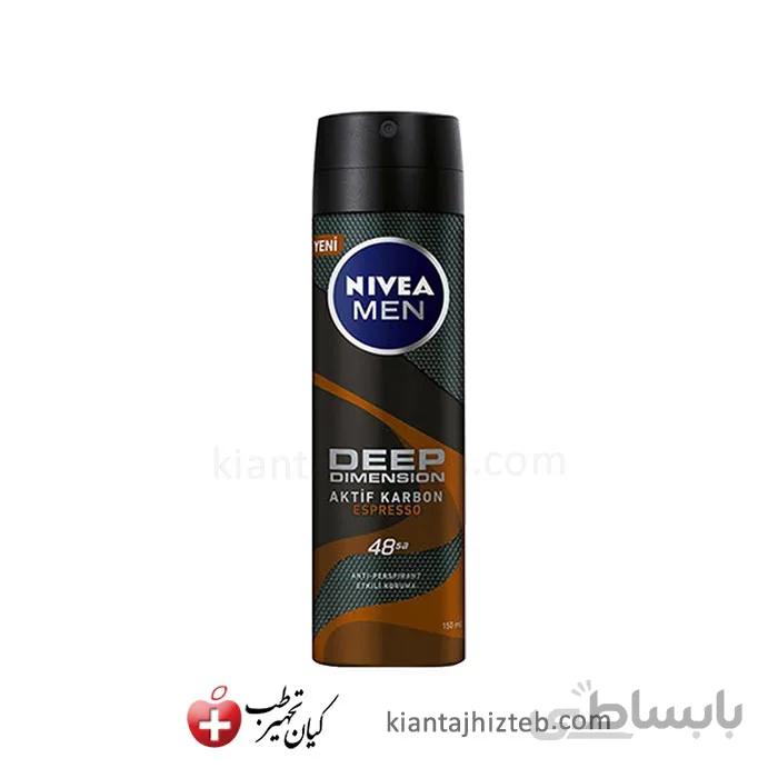 اسپری ضدتعریق مردانه NIVEA مدل DEEP DIMENSION حجم ۱۵۰ میل