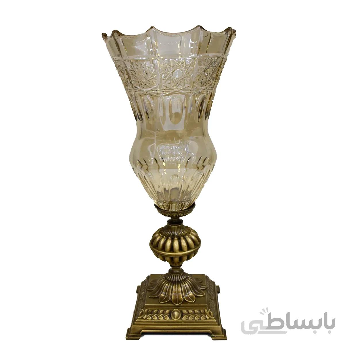 گلدان کلاسیک شامپاینی پايه برنز