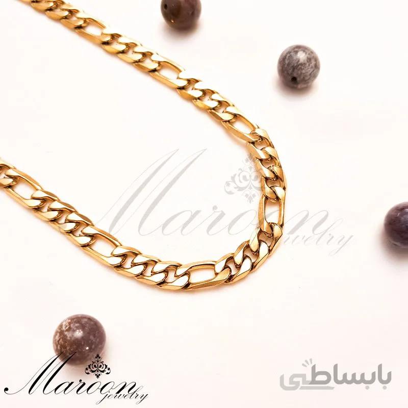 گردنبند مردانه و پسرانه فیگارو طلایی مارون MM100