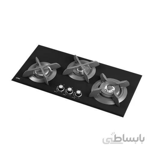 اجاق گاز ۳ شعله شیشه‌ای کن مدل CG8301 ا Can Gas Hob model CG8301