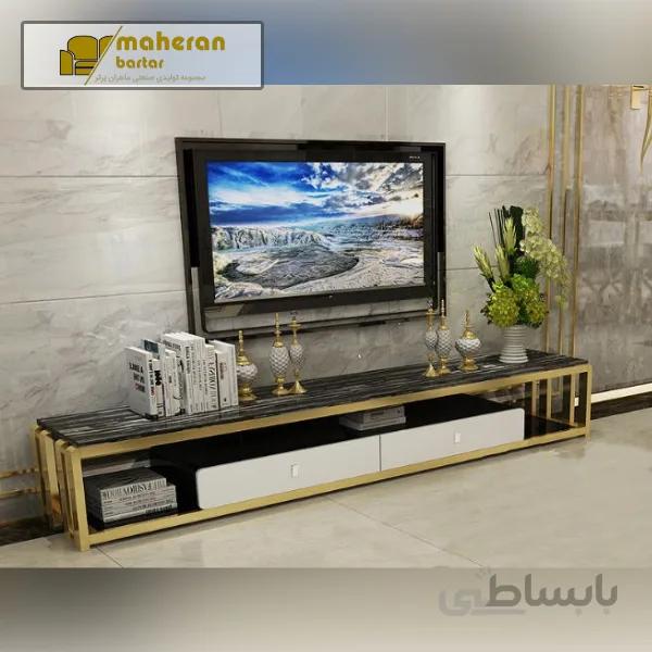 میز تلویزیون استیل مدل دلارا