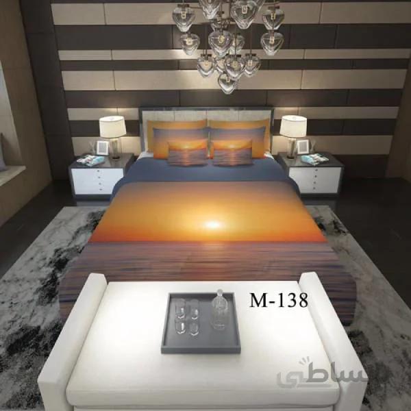 روتختی سه بعدی ساتن ابریشم ترک طرح مدرن - کد M 138