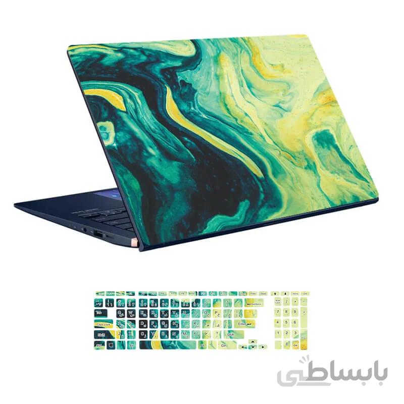 اسکین لپ تاپ طرح Colors کد ۶۵ به همراه استیکر کیبورد