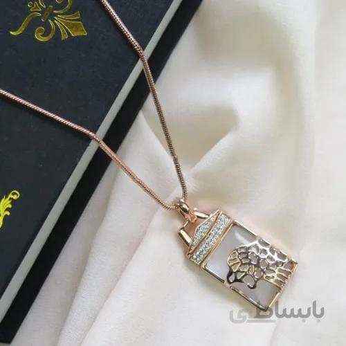 گردنبند سنگ حدید با طرح ببر