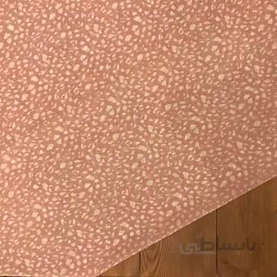 پارچه حریر ژورژت طرح پلنگی رنگ صورتی کد 135