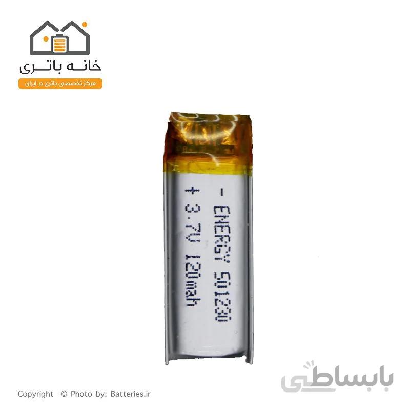 باتری لیتیوم پلیمر 3.7 ولت 120 میلی آمپر ساعت انرژی (501230)