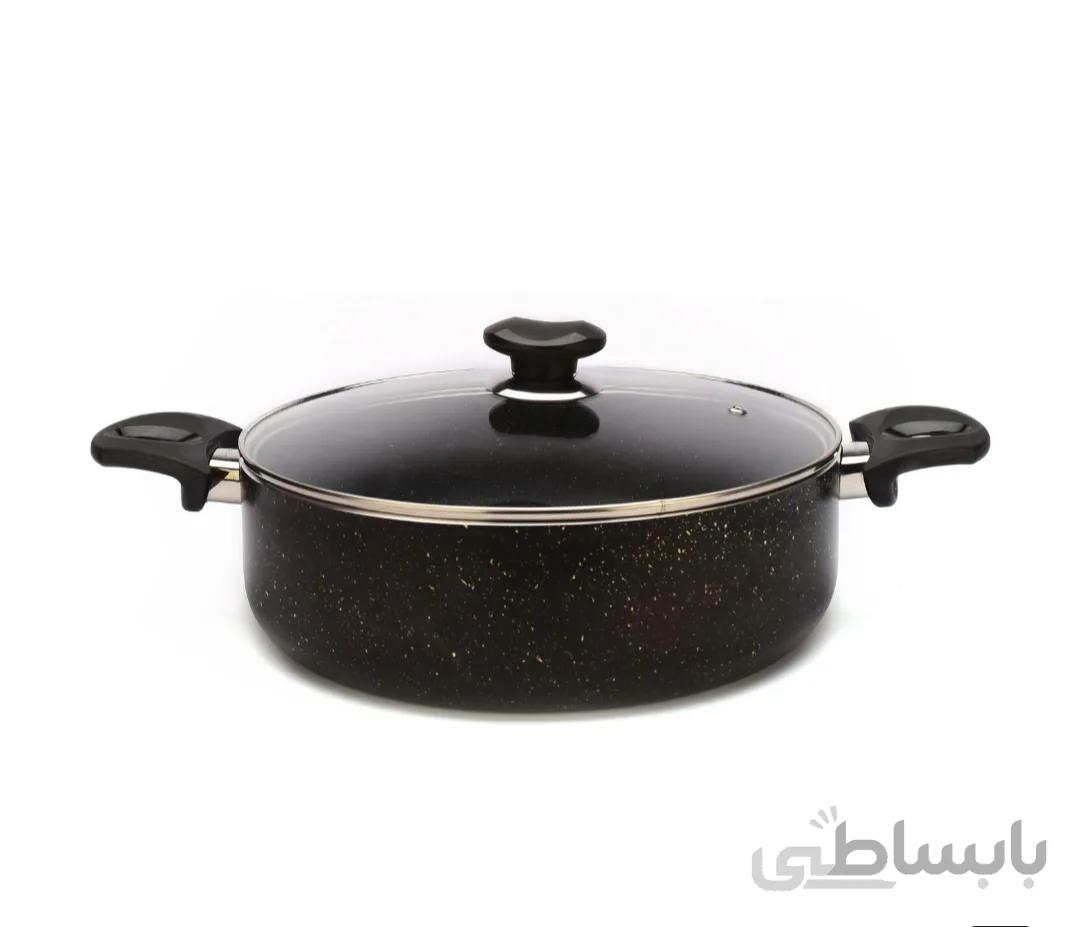 قابلمه کوتاه گرانیت دودسته زرساب مدل ویولت سایز24 بلوبری