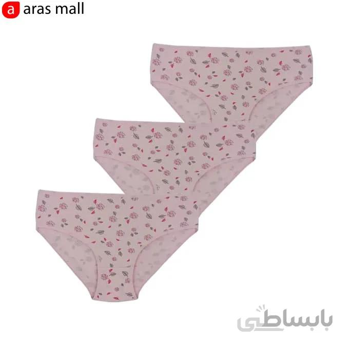 شورت زنانه میسپل مدل اسلیپ طرح برگ کد 125 مجموعه 3 عددی