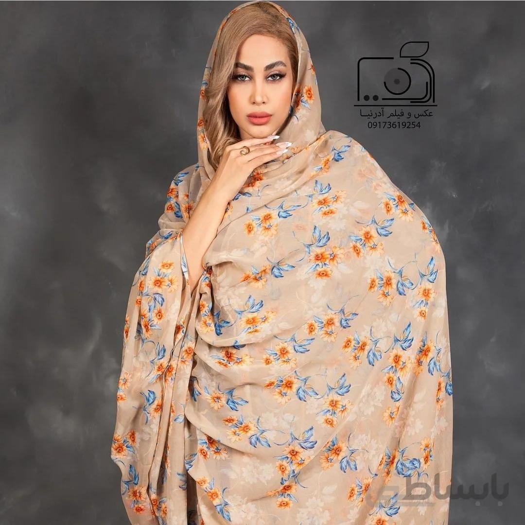 چادر رنگی گلدار بندری cn406