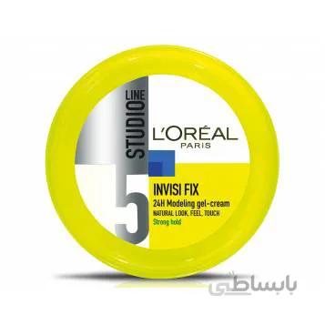 کرم حالت دهنده مو لورال زرد شماره 5 LOREAL invisi fix GEL CREAM
