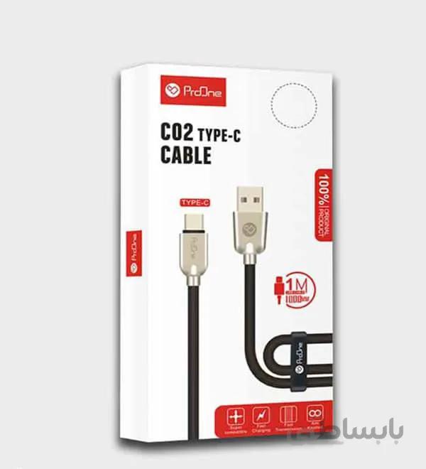 کابل شارژ TYPE-C پرووان مدل C02 به طول ۱ متر