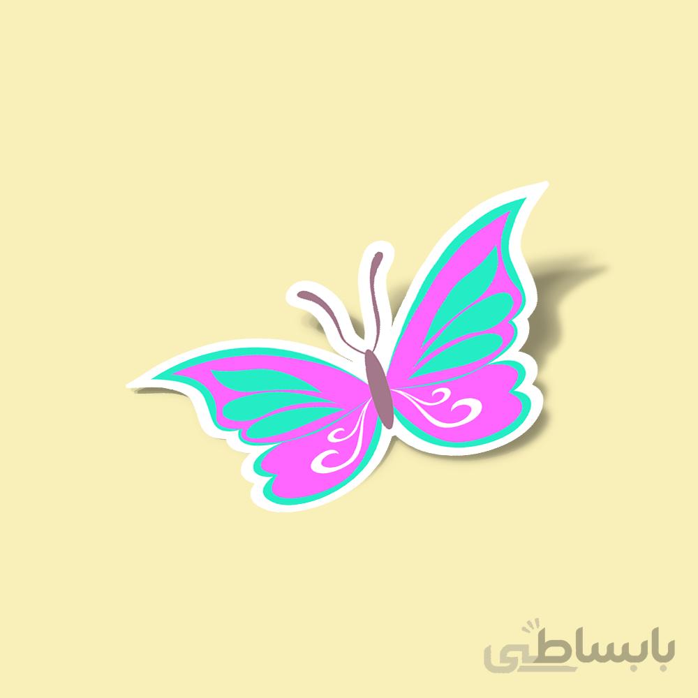 استیکر Pink Butterfly