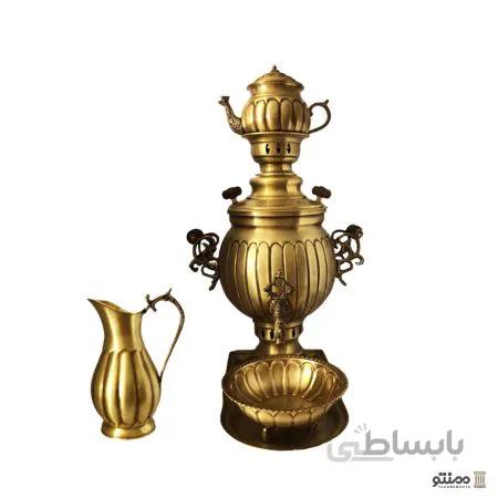 سرویس سماور ذغالی برنجی 5 پارچه مدل توپی کد 05
samovar service 5 cloths ball model code 05