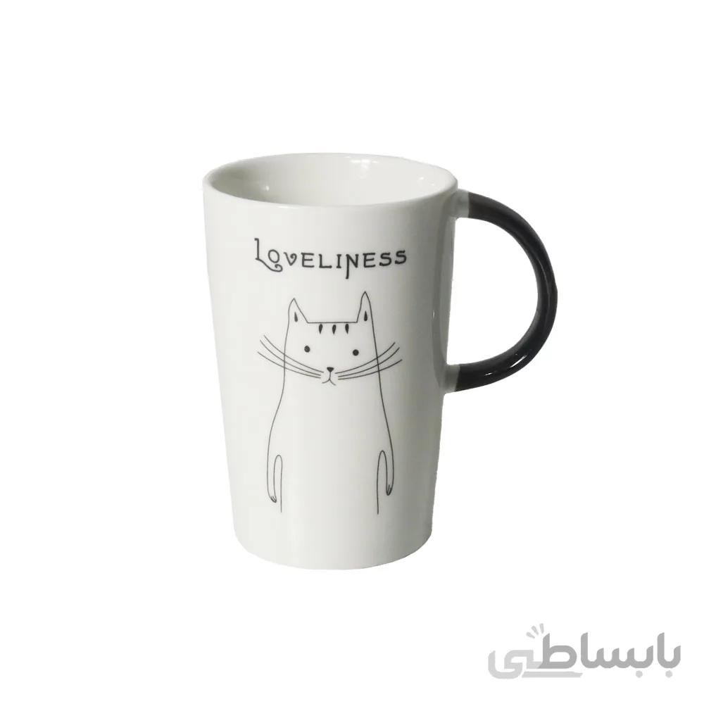 لیوان دسته دار طرح گربه