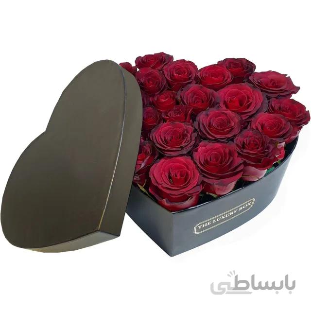 باکس گل رز طرح قلب