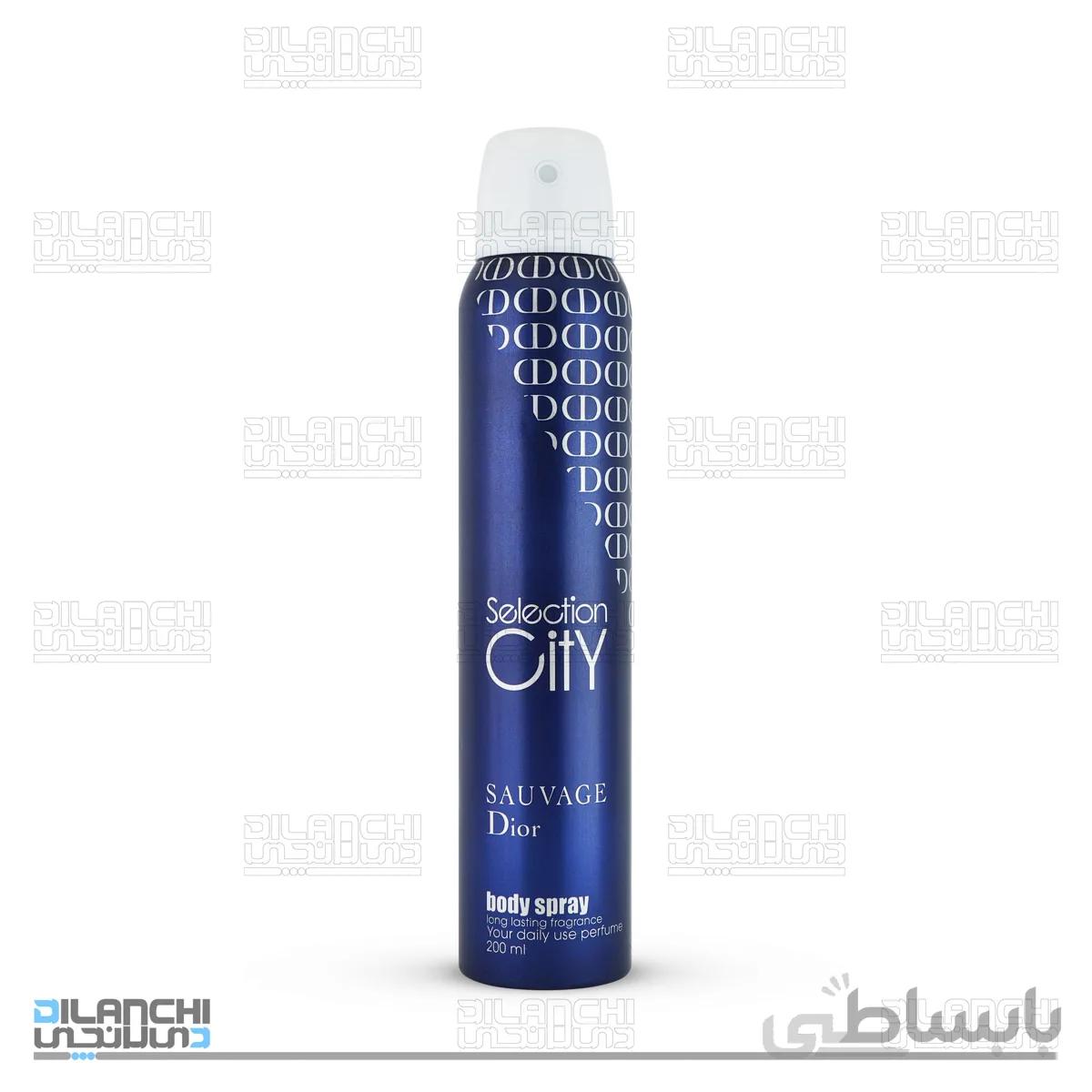 اسپری خوشبو کننده بدن سلکشن سیتی مدل SAUVAGE Dior مردانه حجم 200 میلی لیتر