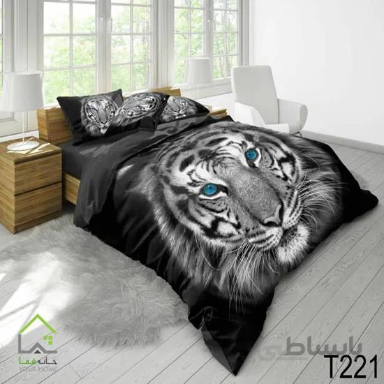 روتختی تک نفره سه بعدی ببر سفید و سیاه