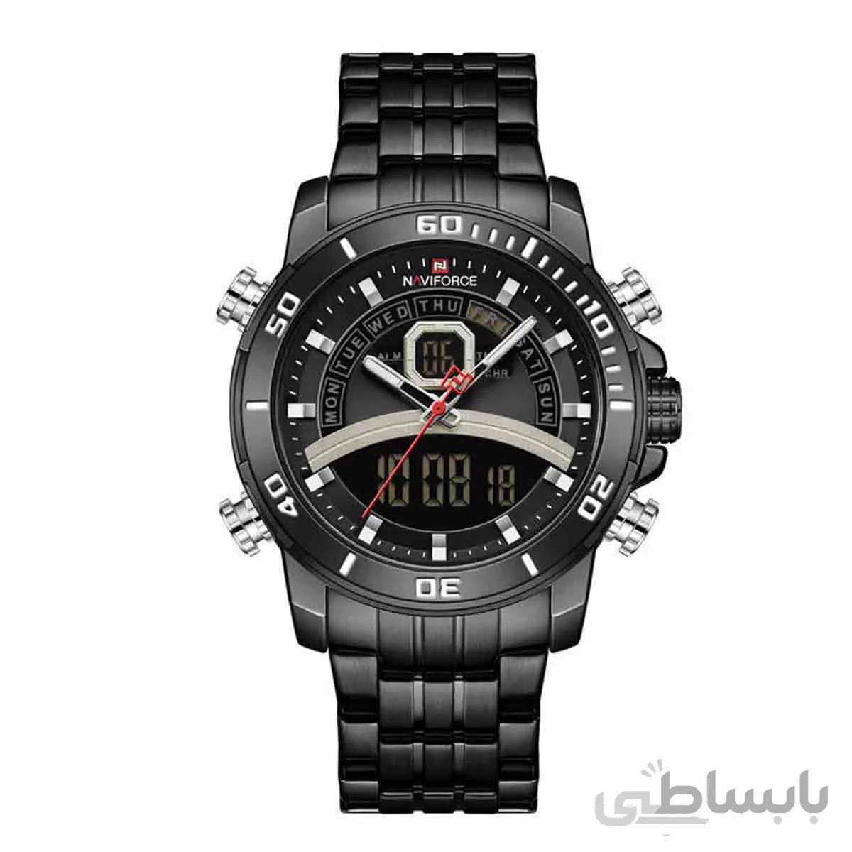 ساعت مچی نیوی فورس مردانه مشکی مدل Naviforce 9181