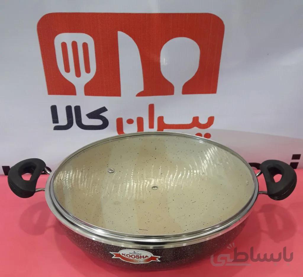 تابه کوشا 2 دسته درب دار بزرگ