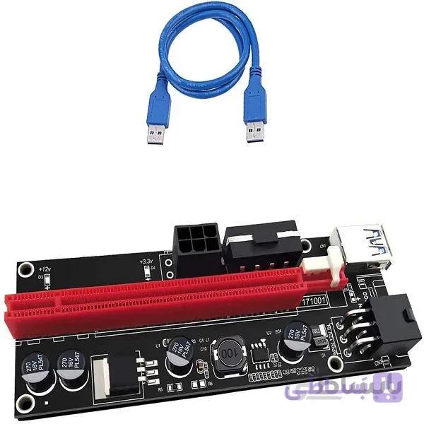 رایزر کارت گرافیک ماینینگ 6 پین PCIE 1X to PCIE 16X