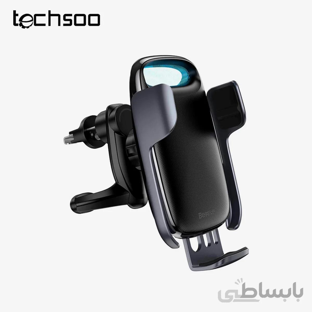 هولدر موبایل و شارژر وایرلس بیسوس مدل Baseus Milky Way Electric Bracket Wireless Charger 15W