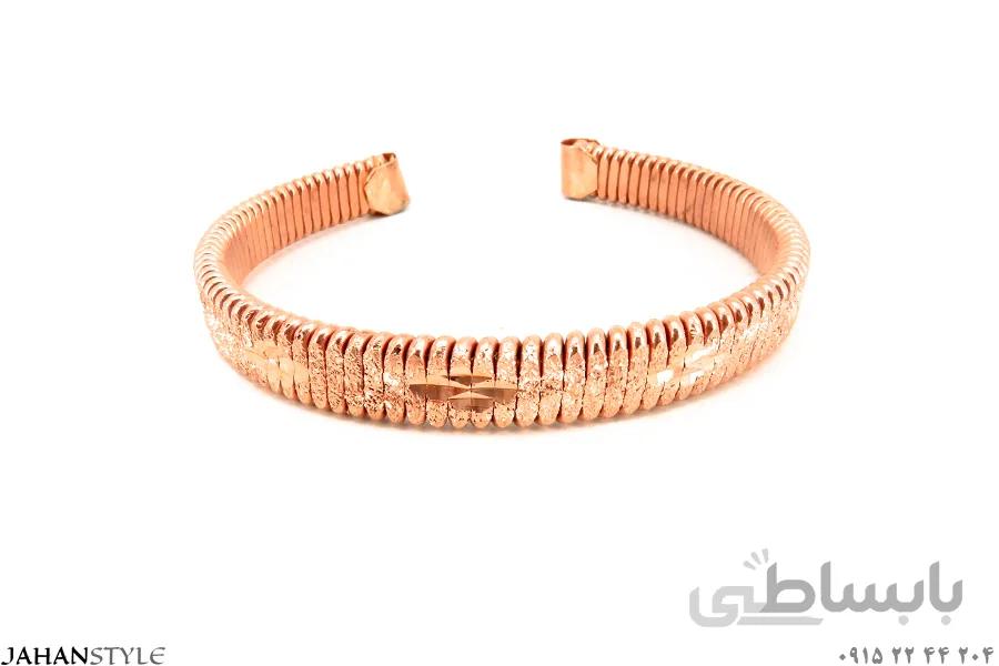 دستبند مسی تراش دخترانه و زنانه