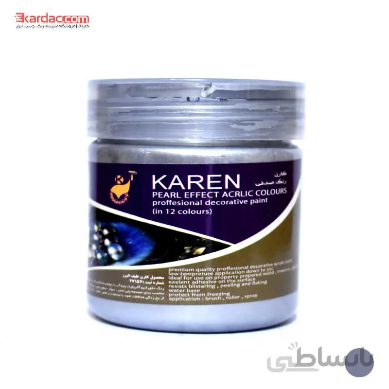 رنگ اکریلیک سربی صدفی کارن حجم 250 گرمی ا Karen Acrilyc Pearl Lead, 250g