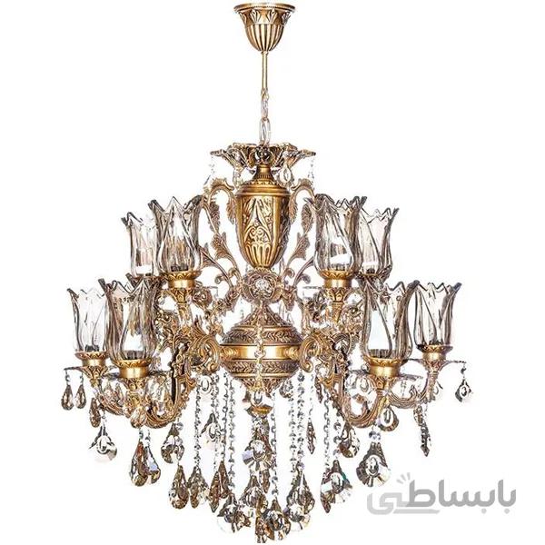 لوستر دایکاست چشمه نور ۱۲ شعله کد S3503/6A آنتیک