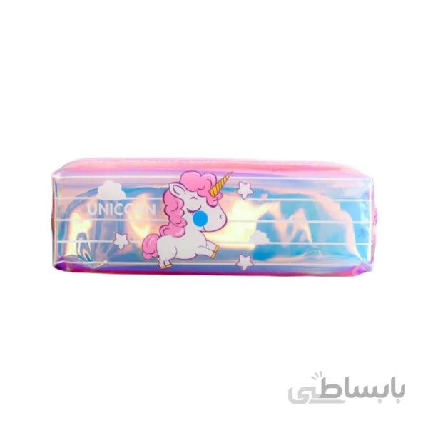 جامدادی هولوگرامی یونیکورن صورتی