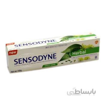 خمیر دندان گیاهی مناسب دندان های حساس حاوی عصاره اکالیپتوس و رازیانه سنسودای 100 میل ا SENSODYNE Herbal Daily Care Toothpaste 100ml