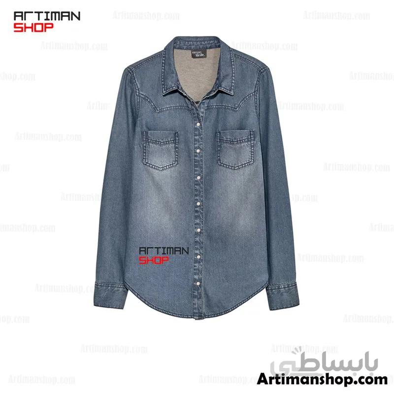 شومیز جین تمام نخ زنانه اسمارا کد 01