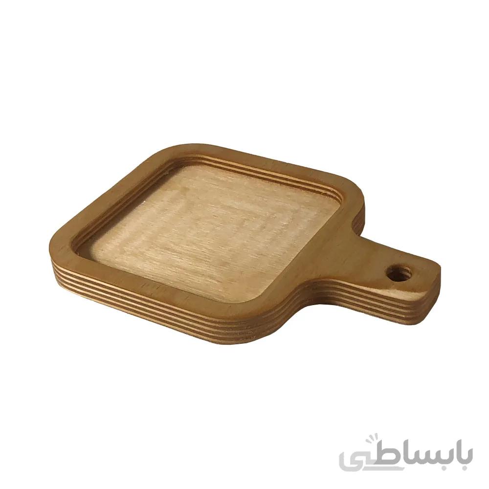 زیر لیوانی چوبی مدل مربع