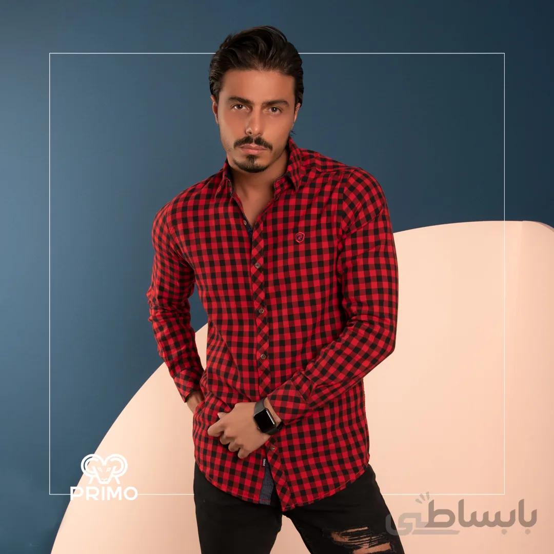 پیراهن پنبه مردانه مدل آستین بلند چهارخانه 236603