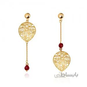 گوشواره طلا زنانه دست ساز طرح فیوژن چیپسی کد XE269