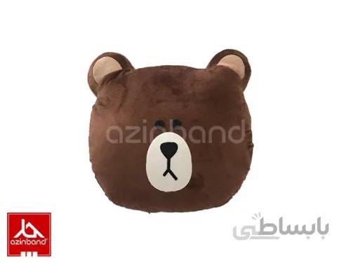 بالش فانتزی خرس قهوه ای ا بالش فانتزی خرس قهوه ای با پارچه مخملی