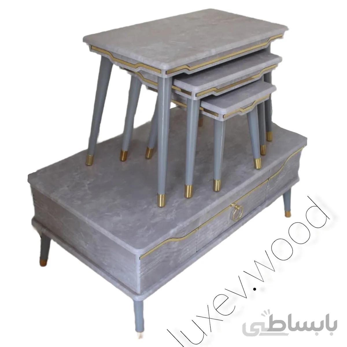 میزجلومبلی عسلی مدل لاله