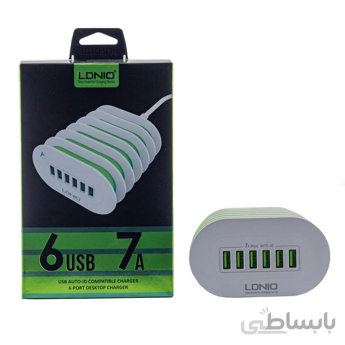 شارژر LDNIO A6702 6USB 7A