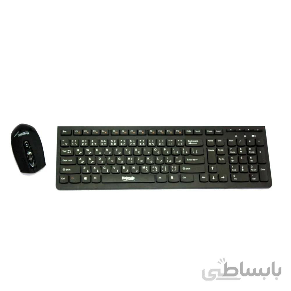 کيبورد و موس بيسيم مجستیک WKM 638C ا MAJESTIC WKM 638C Wireless keyboard and mouse