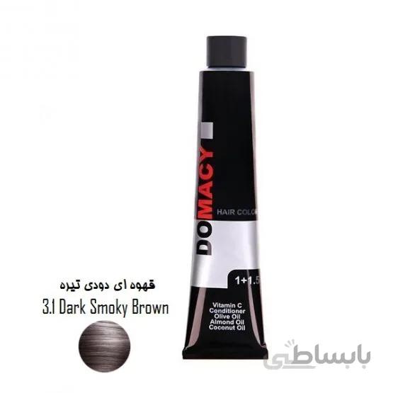رنگ مو دوماسی سری دودی Dark Smoky Brown Cendre 3.1