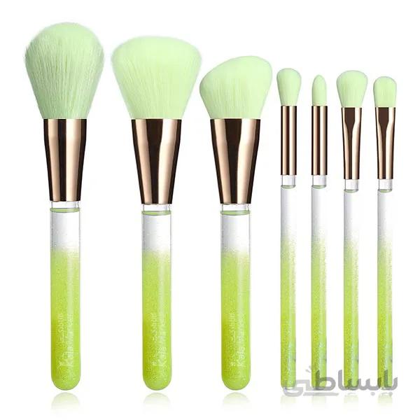 ست براش ۷ تایی آکواریومی کیفی-سبز (AQUARIUM Liquid Glitter Makeup Brush Set)