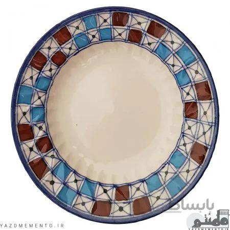 بشقاب چینی طرح شطرنجی مجموعه 6 عددی