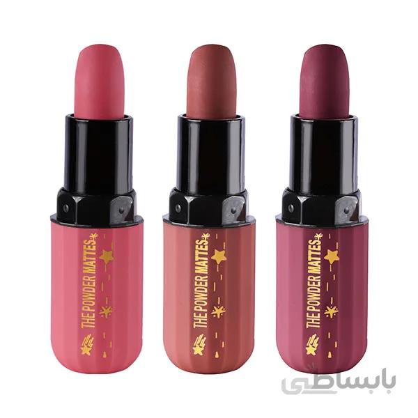 ست ۳ تایی رژ جامد مات آرت اسکین تتو مدل پودر (Artskin Tato The Powder Mattes Lipstick-Code 07)