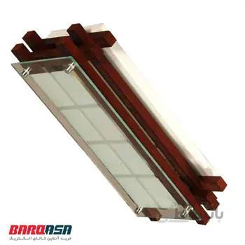 چراغ سقفی چوبی مدل مارال 20x40کاریکسی