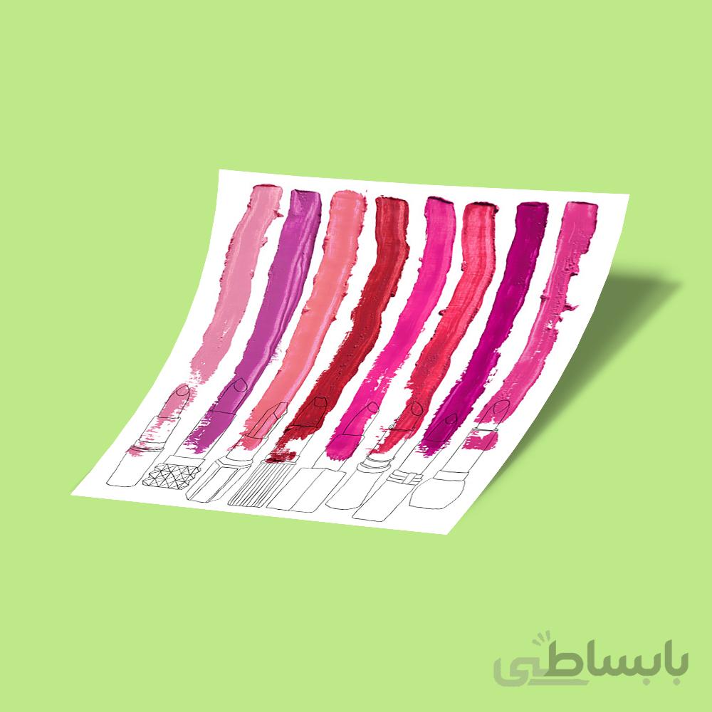 استیکر Lipstick Stripes