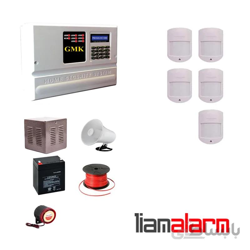 پکیج دزدگیر اماکن باسیم مدل جی ام کا سیم کارتی و تلفنیGM910H65