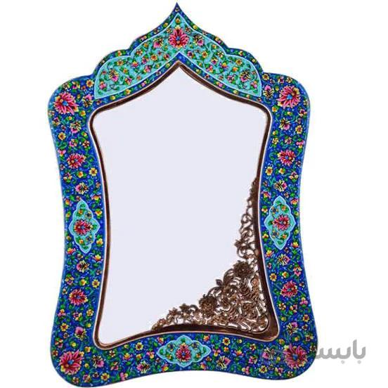 آینه مسی طرح پرداز اثر آقاجانی ارتفاع 58 سانتی متر کد C-471